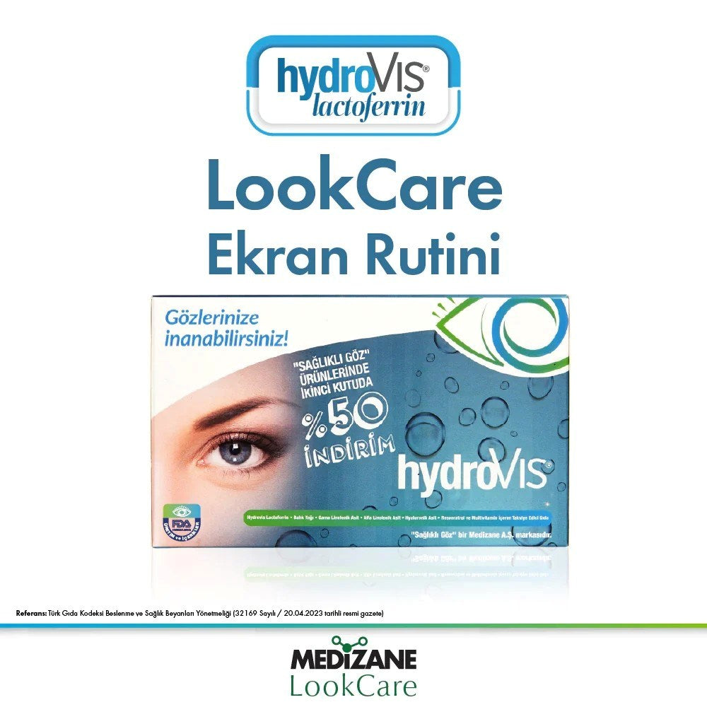 Medizane LookCare HydroVIS Lactoferrin Gıda Takviyesi - 2x30 Kapsül