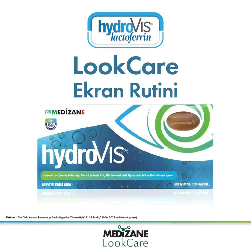 Medizane LookCare HydroVIS Lactoferrin Gıda Takviyesi - 30 Kapsül